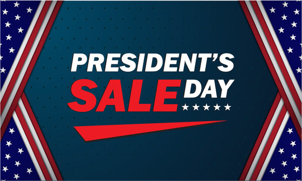 Presidents sale day background vector illustration
