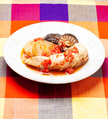 鶏胸肉と干し椎茸の煮物