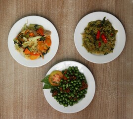 salad with vegetables and herbs