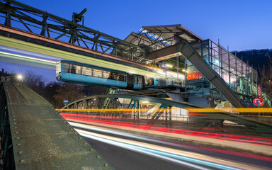 Suspension railway station, Wuppertal, Bergisches Land, Germany