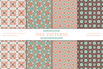 vintage tile patterns collection 8