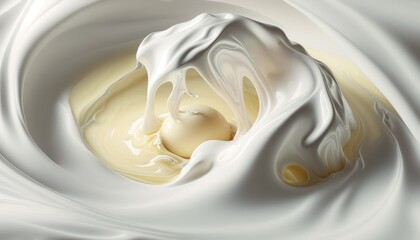 cream, cream texture. cosmetic product for face and body care.  generative AI