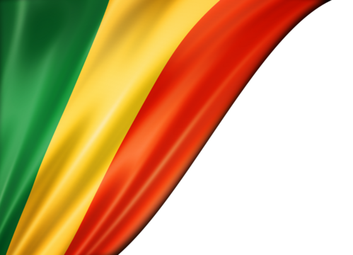 Mali flag isolated on white banner
