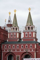 Red square in Moscow, the natural history museum