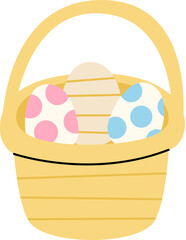 eggs in a basket flat style