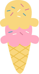 ice cream cone flat style