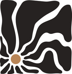 Abstract floral posters. Modern trendy Matisse minimal style. Hand drawn design for wallpaper, wall decor, print, postcard, cover, template, banner.