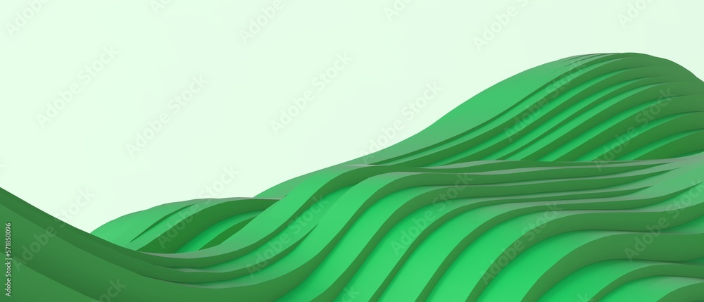 Wall mural abstract background futuristic curve wave and mountain paper cut digital art for development and dig