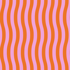 Seamless pattern with 
wave. Groovy vector hand drawn background for design and card, covers, package, wrapping paper.