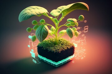 Agricultural Technologies for Growing Plants and Scientific Research Concept Created Made with Generative AI