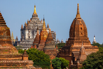 Fototapeta premium Temple and Pagodas of Bagan in Myanmar 