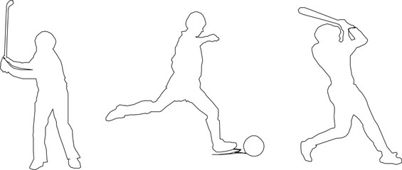 Professional sportsman silhouette illustration vector sketch