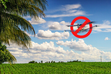 No chemicals drones for agriculture in the organic farm