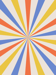 Retro background. Groovy vector template for design card and covers, package, wrapping paper.