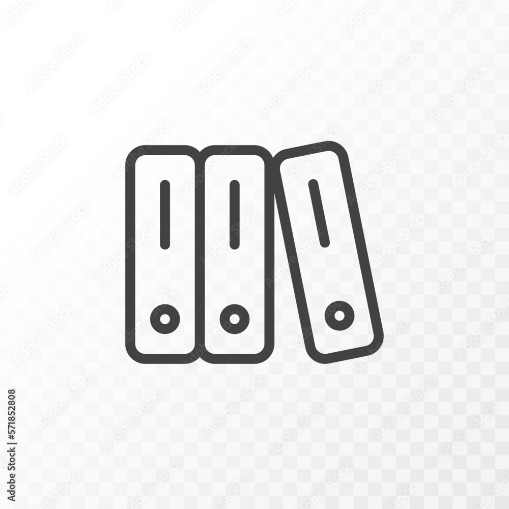 Poster outline style ui icons collection. vector black linear illustration. document folder or archive orga