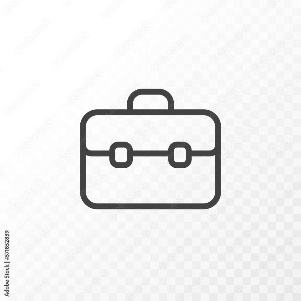 Poster outline style ui icons collection. vector black linear illustration. briefcase symbol isolated on ba