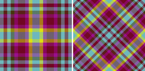 Fabric check vector. Plaid background textile. Seamless texture pattern tartan.