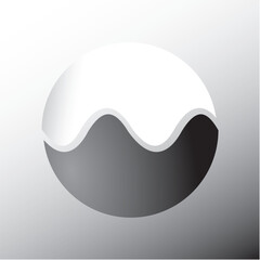 illustration of a wave background in circle