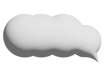 Blank empty white speech bubbles illustration cloud 3d soft pillow