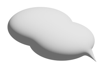 Blank empty white speech bubbles illustration cloud  3d soft pillow