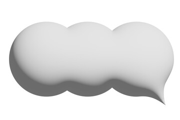 Blank empty white speech bubbles illustration cloud  3d soft pillow