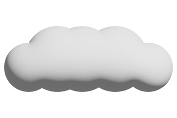 Blank empty white speech bubbles illustration cloud  3d soft pillow