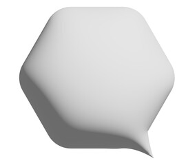 Blank empty white speech bubbles illustration cloud  3d soft pillow