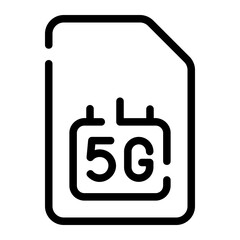 sim card line icon