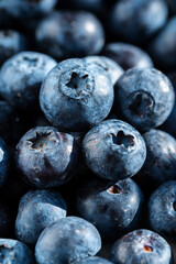 Blueberries macro, fresh berry fruits. 