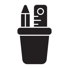 Pencil And Ruler glyph icon