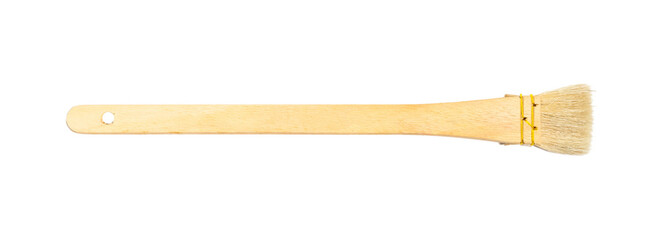 Watercolor wood brushes isolated on white background. Flat brushes.