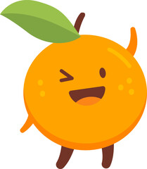 Orange Cartoon Character
