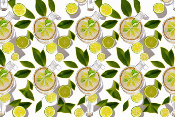 Lemon illustration pattern