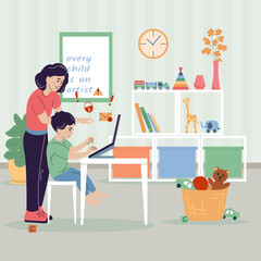 Gadget Parenthood Flat Composition