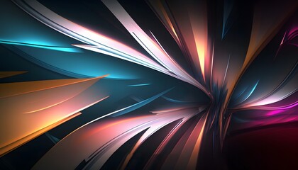 Abstract fractal background with space, Colorful Iridescent gradient digital art for banner background