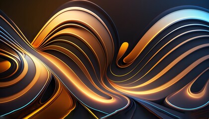 Abstract background with glowing lines, Colorful Iridescent gradient digital art for banner background