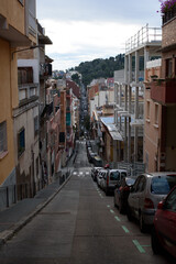 Fototapeta na wymiar View of Barcelona narrow street