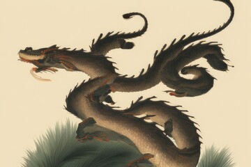 Antique Japanese Art Dragon 