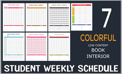 STUDENT WEEKLY SCHEDULE 7
student weekly lesson plans, tracker, and more
The  Weekly Reading schedule planner is suitable for all levels. You can use it to set goals, important dates, or deadlines
