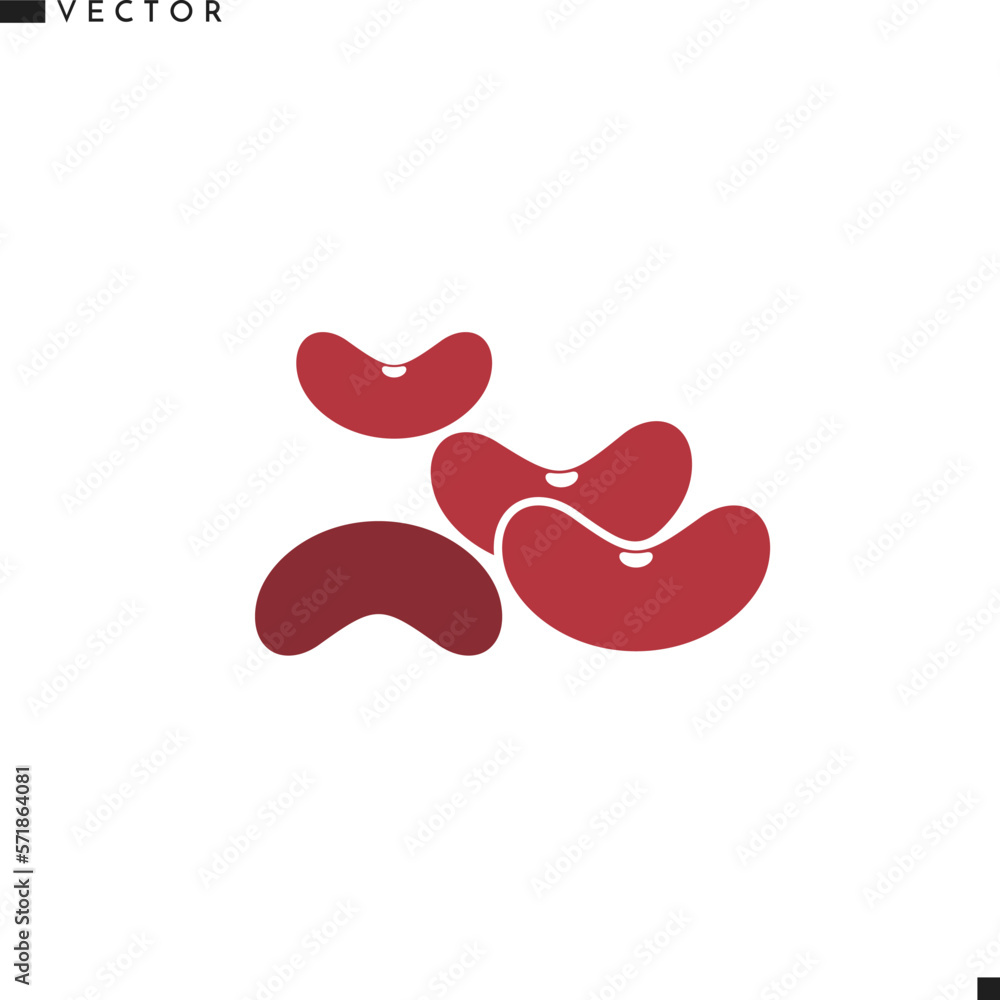 Canvas Prints red kidney beans silhouette