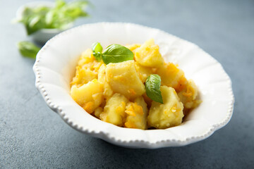Homemade stewed potato with carrot