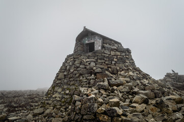 Fototapeta na wymiar Hiking trail of the Ben Nevis, highest mountain in Scotland