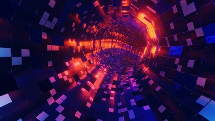 Infinity Tunnel Loop, square colors