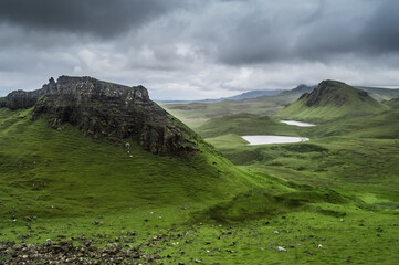 Amazing landscape of the Isle of Skye, Scottish Highlands, UK