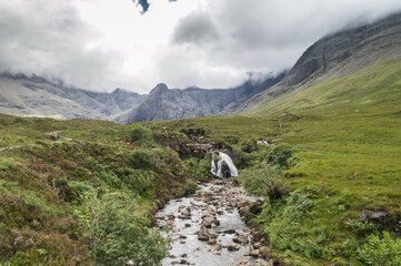 Amazing landscape of the Isle of Skye, Scottish Highlands, UK