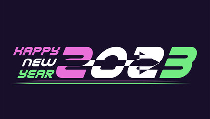 idea and concept think Creativity modern  2023 Happy New Year posters set. Design templates with  logo 2023 for celebration and season decoration. minimalistic trendy 