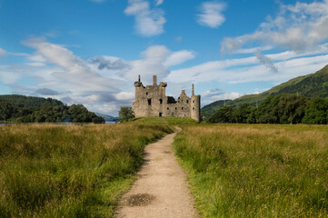 Landscape of Loch Awe and Kilchurn Castle, Scotland