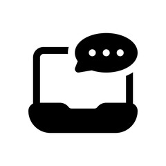 speech bubble glyph icon