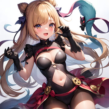 ファンタジー風衣装の金髪少女