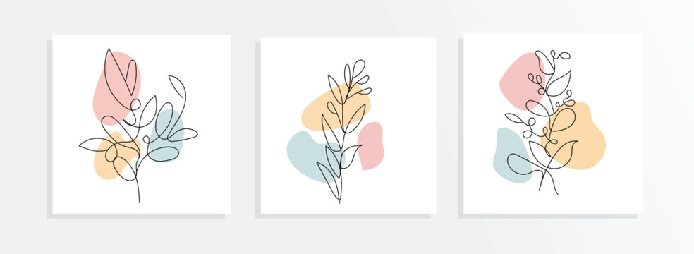 Creative minimalist hand draw Abstract art background. Modern aesthetic illustrations. Bohemian style Collection of contemporary artistic Design for wall decoration, postcard, poster, brochure